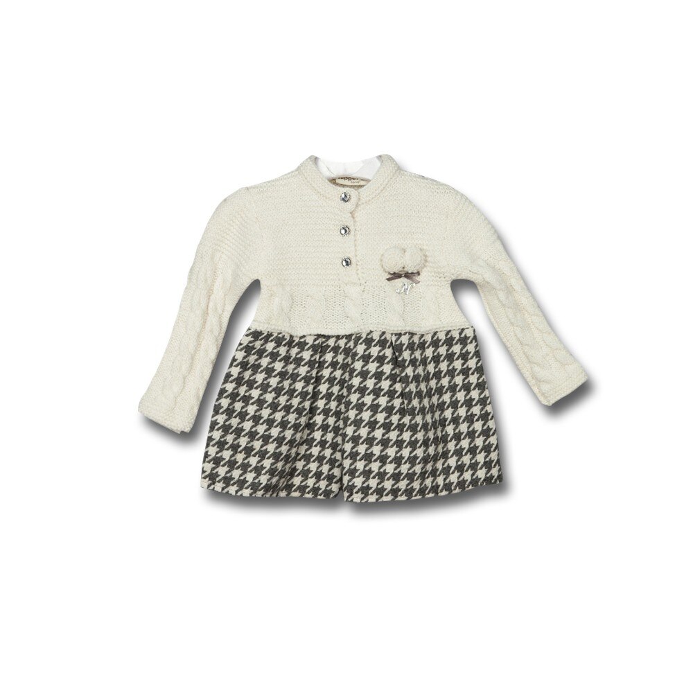 Compleu fetite Baby Girl 1644 Crem Gri