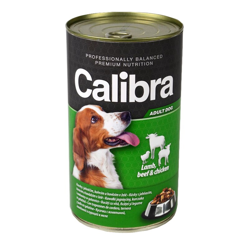 Hrana pentru caini Calibra, Vita, Miel si Pui, 1.24 Kg