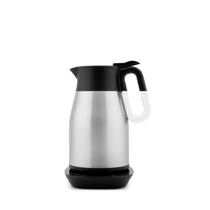 Fierbator termos Gastroback 42426, 200W, 1.7 l, 13 setari de temperatura, Afisaj digital, Inox/Negru