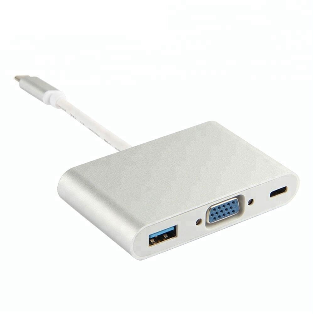 Adaptor pentru cablu convertor USB 3.1 de tip C la HDTV VGA, USB 3.0 tip C