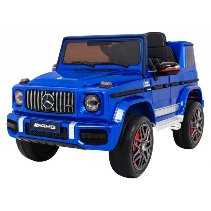 Mercedes AMG G63 lakkozott kék akkumulátoros autó