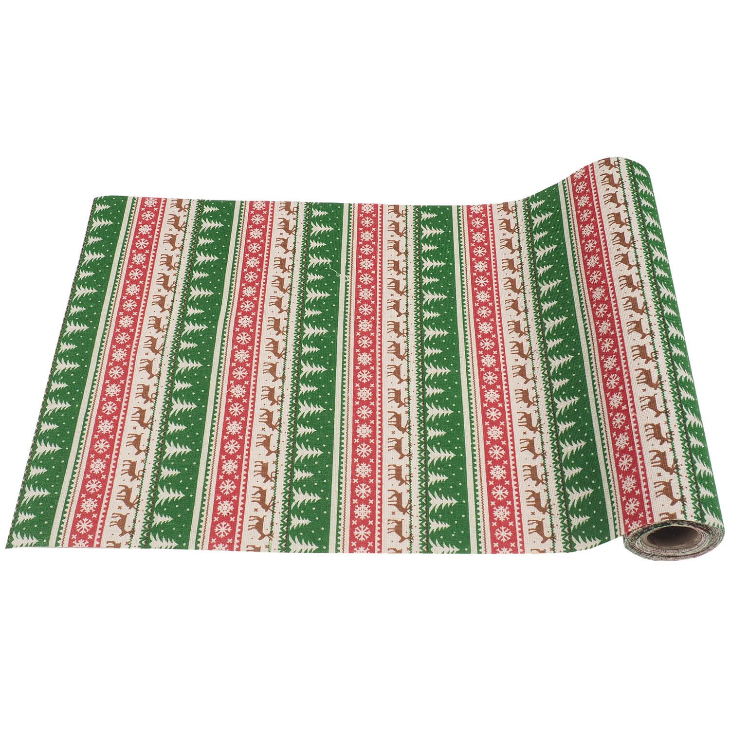 Runner de masa festiv Holly, rosu/verde, 28 cm x 2.75 m