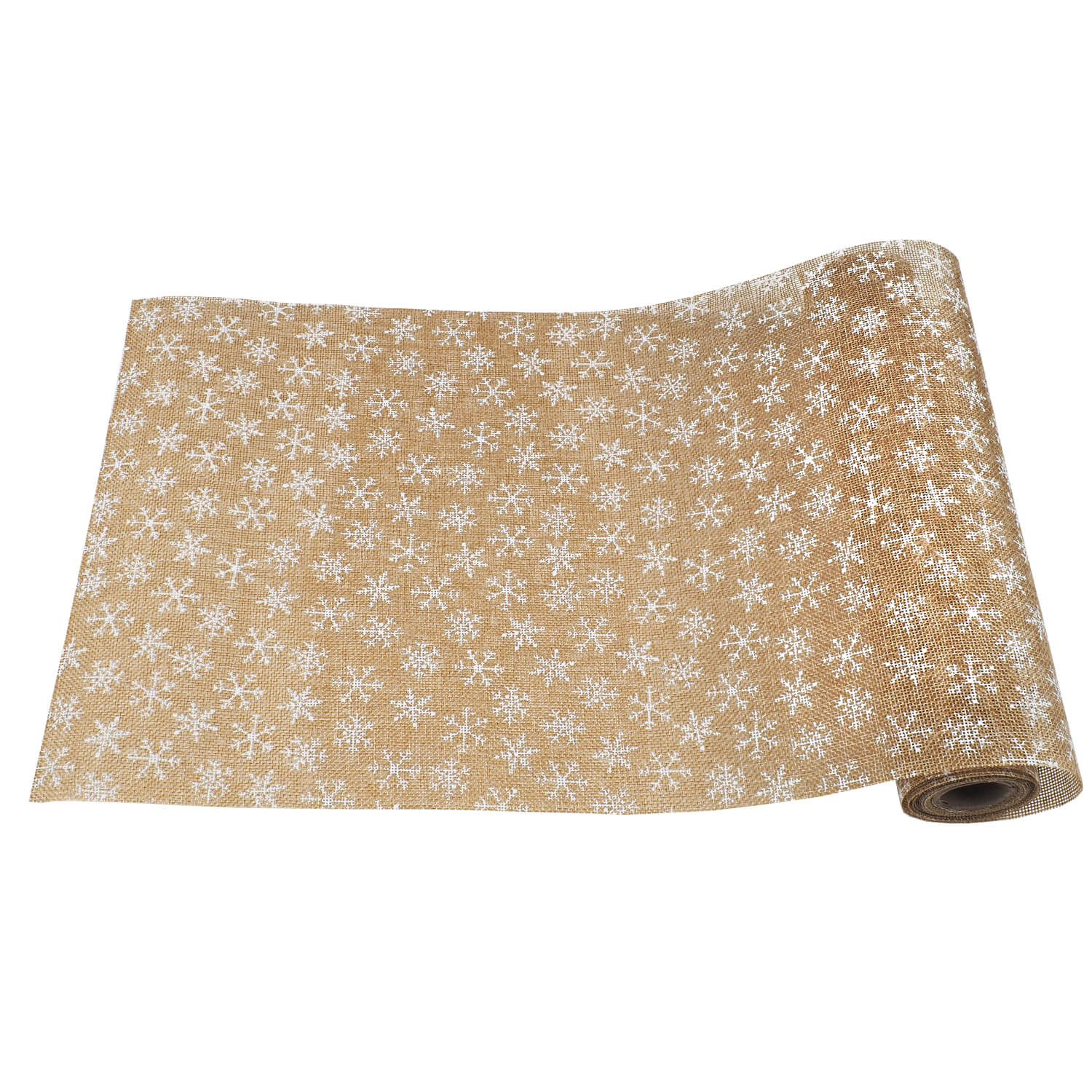 Runner festiv Holly, auriu cu stelute, 28cm x 2.75m
