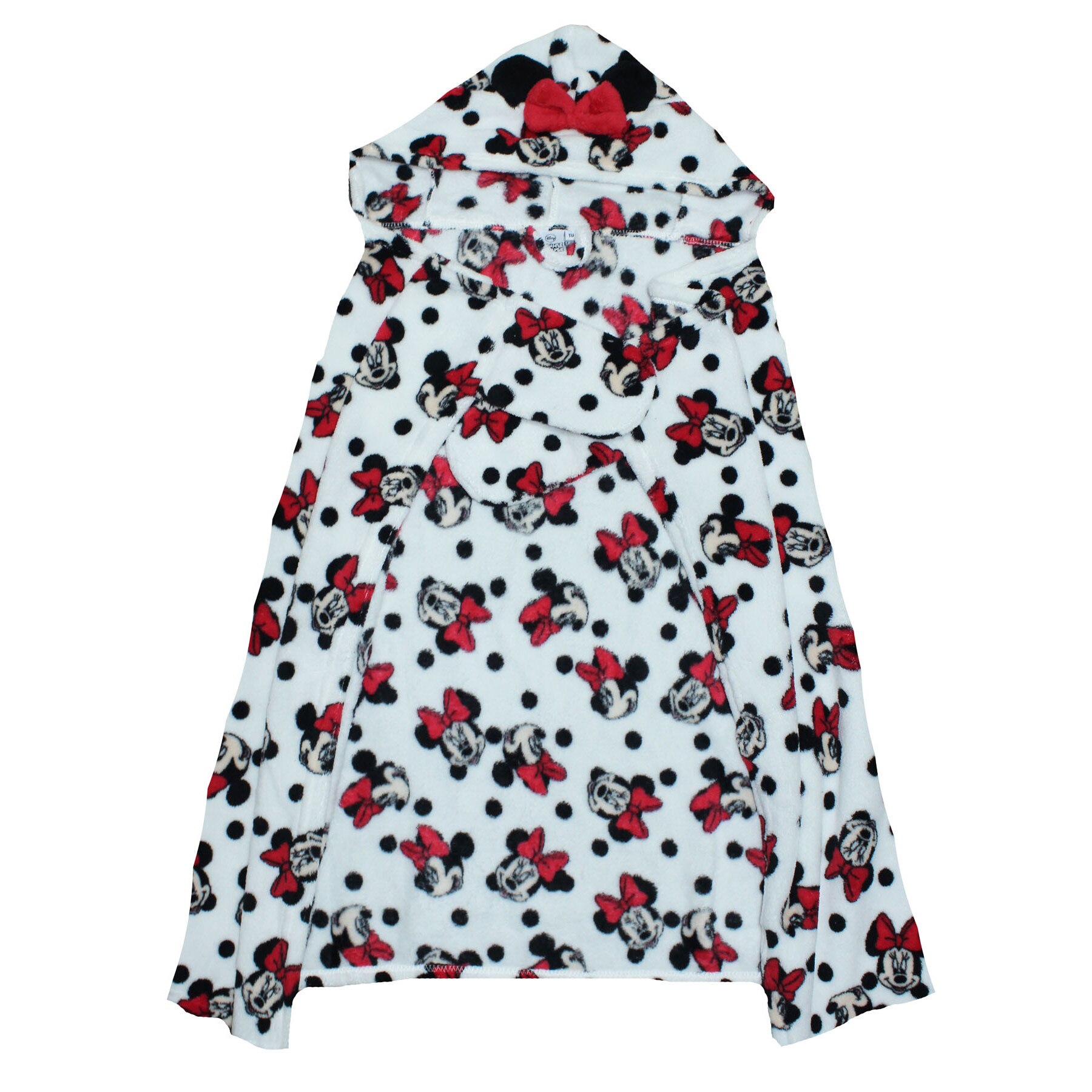 Paturica cu gluga, alba, Minnie Mouse, 75 x 110 cm