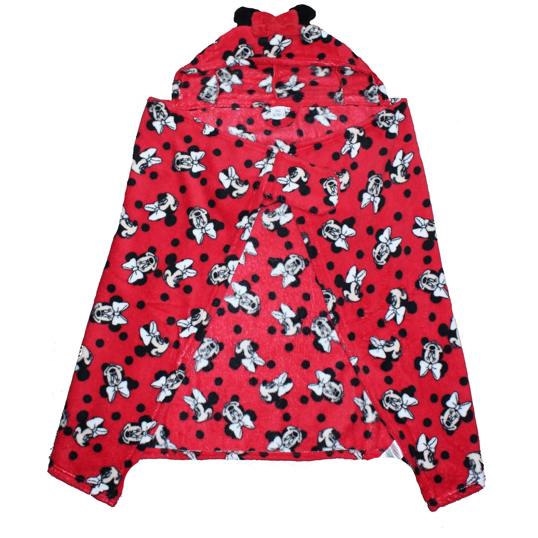 Paturica cu gluga, rosie, Minnie Mouse, 75 x 110 cm