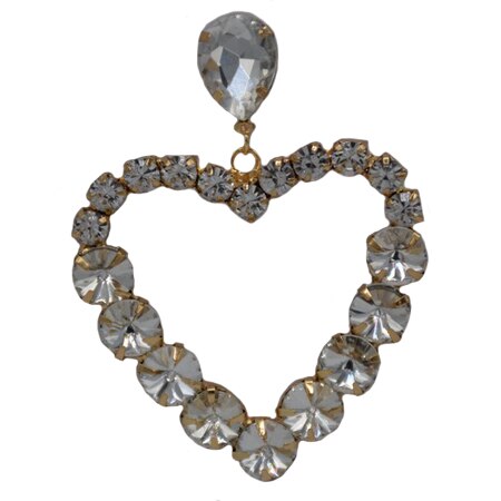 Cercei in forma de inima, D&J Exclusive, argintiu