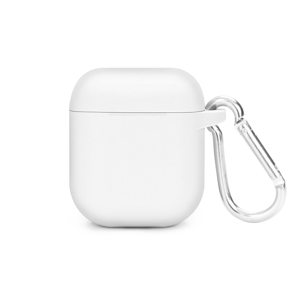 Husa protectoare cu holder pentru AirPods Alba