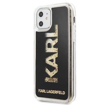 Husa iPhone 11 Karl Lagerfeld Logo Glitter Black Husa iPhone 11 Karl Lagerfeld Logo Glitter Black