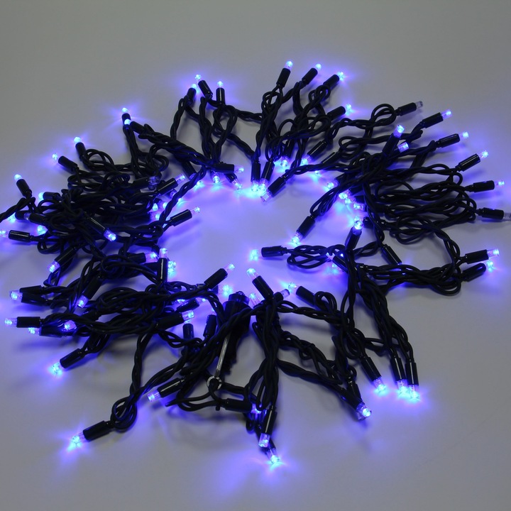 ISP LikeSmart Christmas karácsonyfa izzósor, 90 db kék LED és 10 db villogó LED, 10 m, beltéri / kültéri