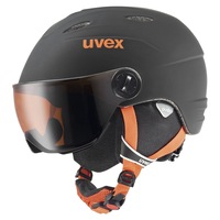 Casca de schi pentru copii cu vizor Uvex Jr Visor Pro, negru, marime 52-54