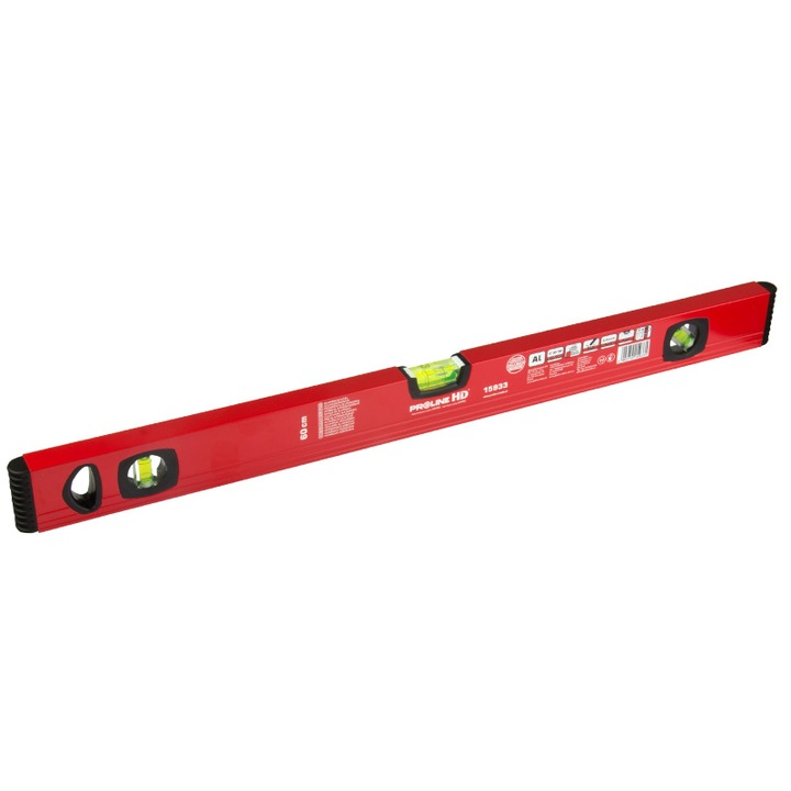 Нивелир HD от твърд профил / 3 мехурчета - 1200 мм