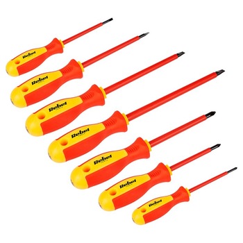 Set surubelnite izolate 1000 V Rebel Tools 7 bucati , varfuri magnetice, crom - vanadiu Set surubelnite izolate 1000 V Rebel Tools 7 bucati , varfuri magnetice, crom - vanadiu