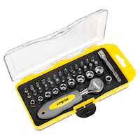 set biti cu cheie clichet rebel tools 38 piese adaptor magnetic si maner extensibil capete tubulare biti forma plata in cruce pz torx hexagonali imagen 21_0_
0