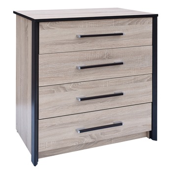 Comoda SCARLET, 80x50x82cm, Sonoma + Wenge Comoda SCARLET, 80x50x82cm, Sonoma + Wenge