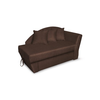 Canapea pat 1 persoana Camelia Enjoy 4, Mobila Domnel, extensibila si cu lada de depozitare, 150x80 cm, maro, STG Canapea pat 1 persoana Camelia Enjoy 4, Mobila Domnel, extensibila si cu lada de depozitare, 150x80 cm, maro, STG