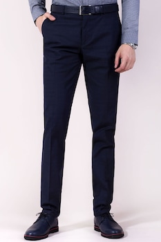STYLER - Мъжки панталон slim, модел 60273, тъмно синьо каре, размер 34