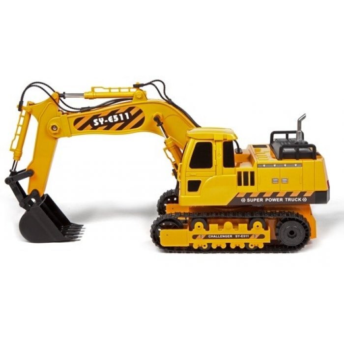 Excavator Double Eagle, cu Telecomanda 1:20 - Galben