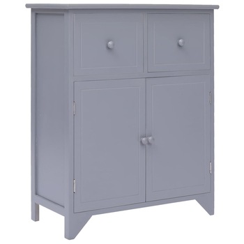 Comoda, vidaXL, 60 x 30 x 75 cm, Gri, Lemn si MDF Comoda, vidaXL, 60 x 30 x 75 cm, Gri, Lemn si MDF