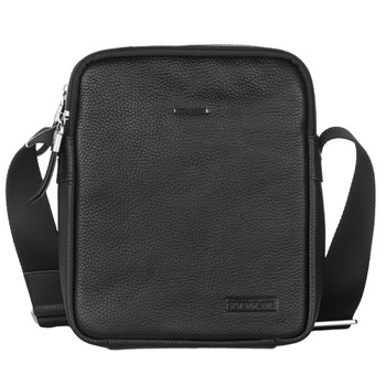 Geanta de umar pentru barbati, Silver Flame, LF10M, Negru, Piele naturala Geanta de umar pentru barbati, Silver Flame, LF10M, Negru, Piele naturala