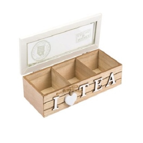 Cutie din lemn pentru ceai , 3 compartimente, 24x10x7 cm