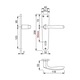 Maner usa interior, Hoppe Milano, cu sild pentru cheie, material aluminiu, culoare argintiu, 90 x 32 mm