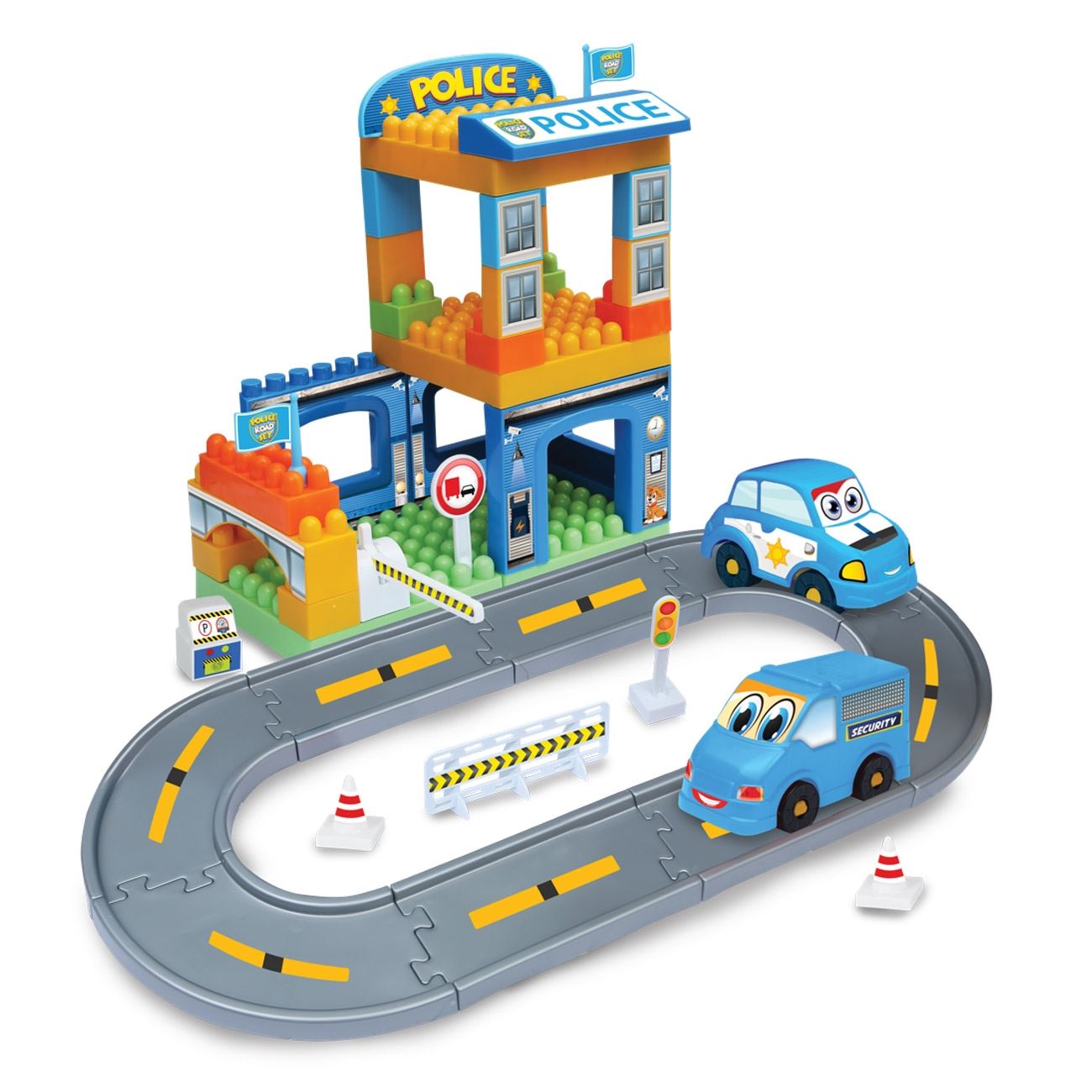 Set de construit, Zola®, model Sectie de politie, cu 48 piese