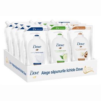 Set Dove 12 x Rezerva Sapun Lichid: 6 x Rezerva Sapun Lichid Dove Original 500ml, 3 x Rezerva Sapun Lichid Dove Fresh Touch 500ml, 3 x Rezerva Sapun Lichid Dove Shea Butter 500ml Set Dove 12 x Rezerva Sapun Lichid: 6 x Rezerva Sapun Lichid Dove Original 500ml, 3 x Rezerva Sapun Lichid Dove Fresh Touch 500ml, 3 x Rezerva Sapun Lichid Dove Shea Butter 500ml