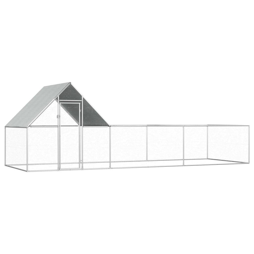 Cotet gaini vidaXL, Otel galvanizat, 6 x 2 x 2 m, Argintiu