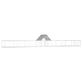 Cotet gaini vidaXL, Otel galvanizat, 14 x 2 x 2 m, Argintiu Cotet gaini vidaXL, Otel galvanizat, 14 x 2 x 2 m, Argintiu