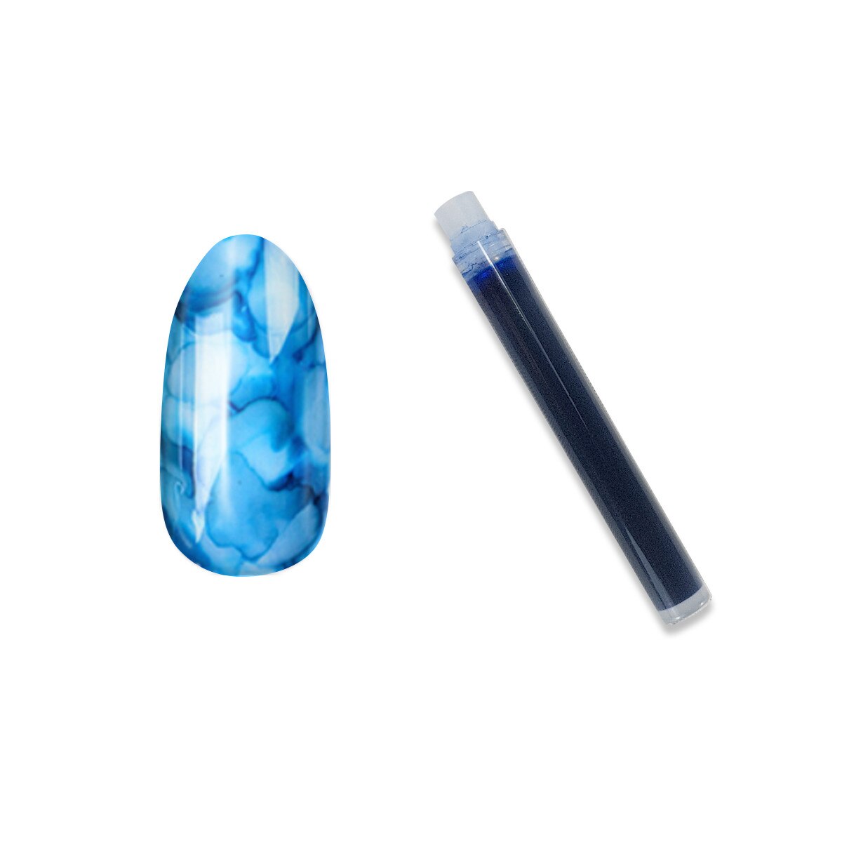 Cartus cerneala pentru unghii MoonbasaNails, Blossom Ink #10, 1 ml, Albastru inchis