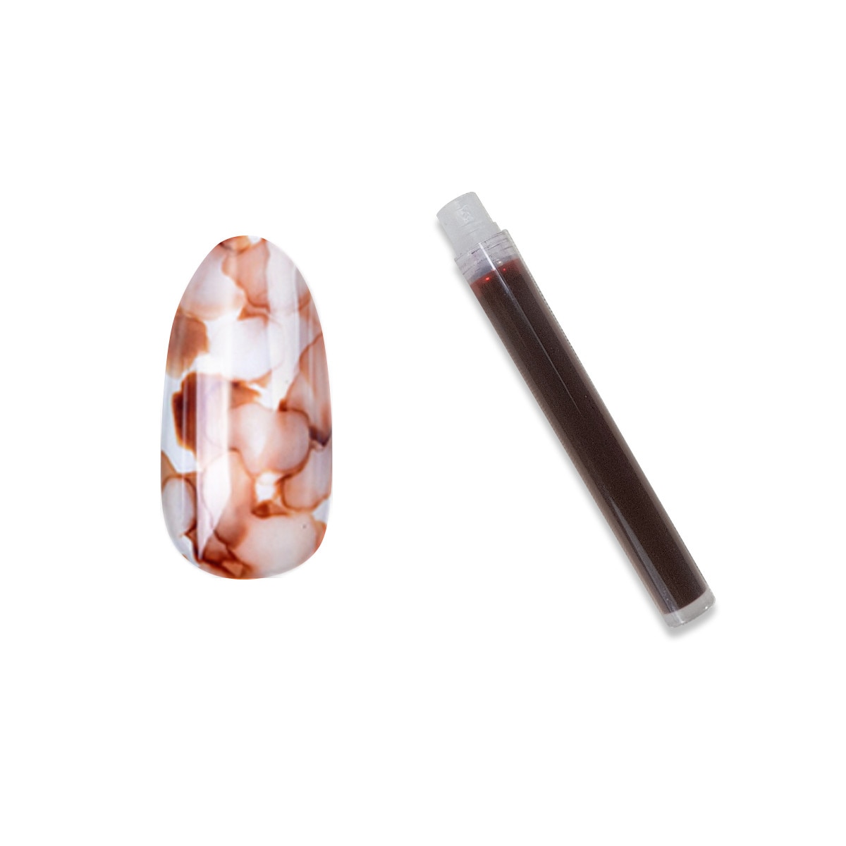 Cartus cerneala pentru unghii MoonbasaNails, Blossom Ink #08, 1 ml, Maro