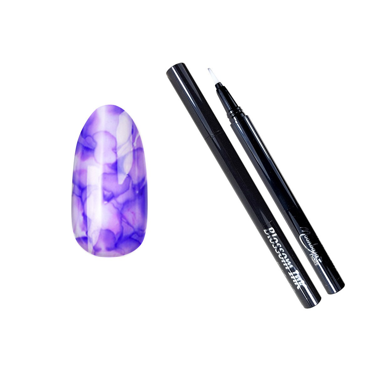 Stilou cu cerneala pentru unghii MoonbasaNails, Blossom Ink #07, 1 ml, Lila