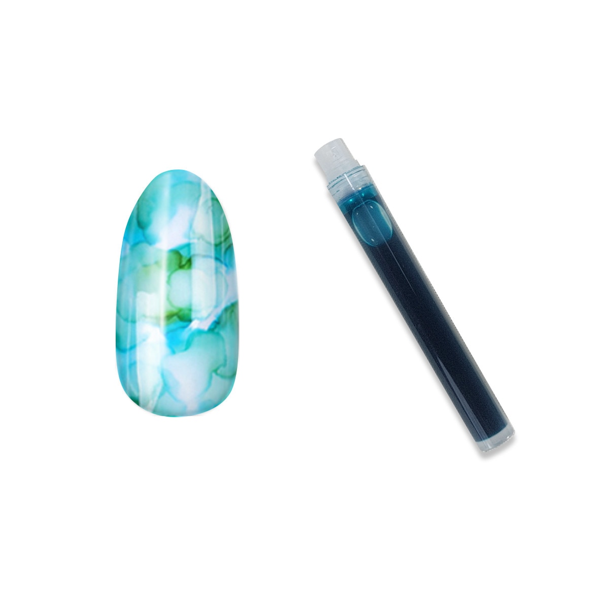 Cartus cerneala pentru unghii MoonbasaNails, Blossom Ink #11, 1 ml, Turcoaz