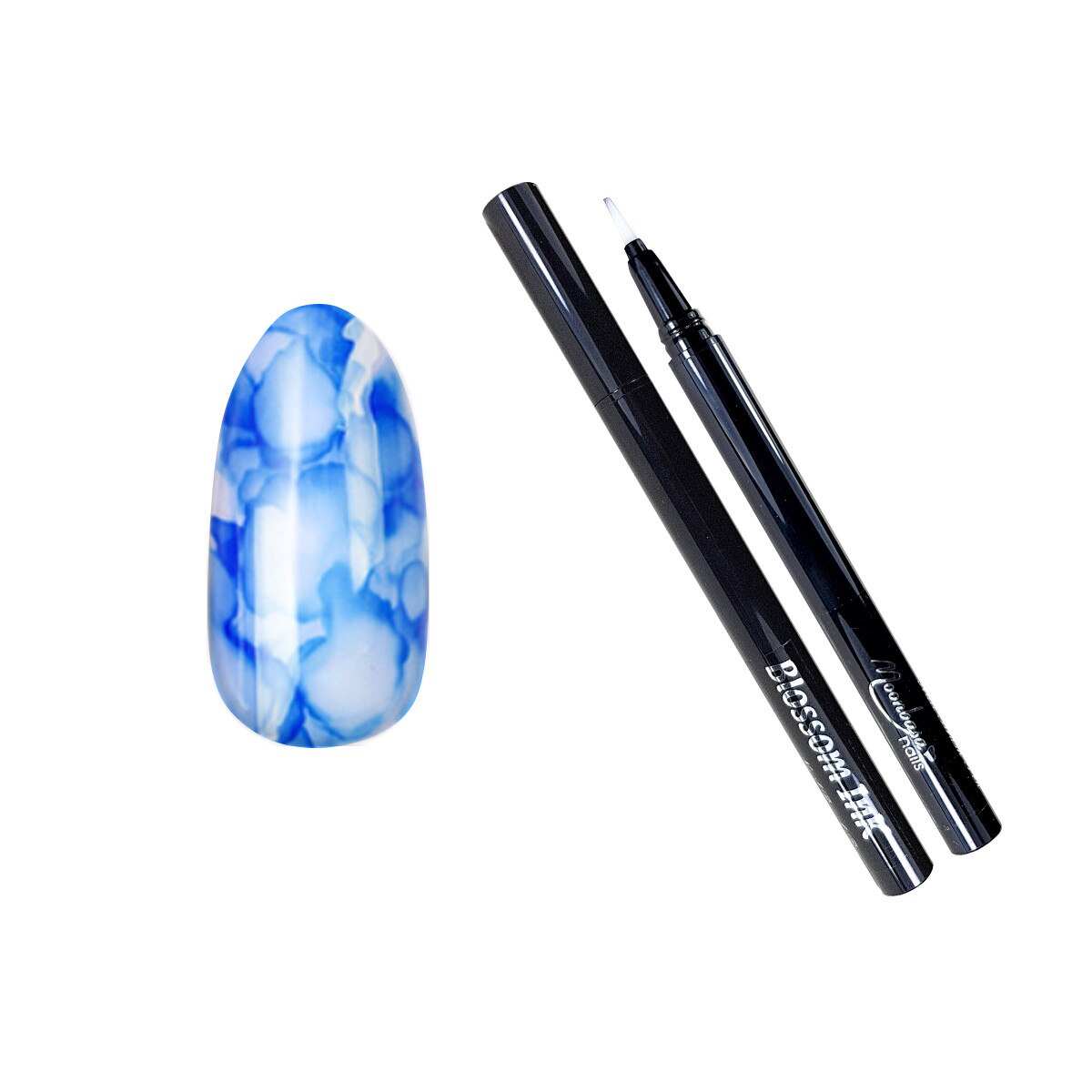 Stilou cu cerneala pentru unghii MoonbasaNails, Blossom Ink #14, 1 ml, Albastru