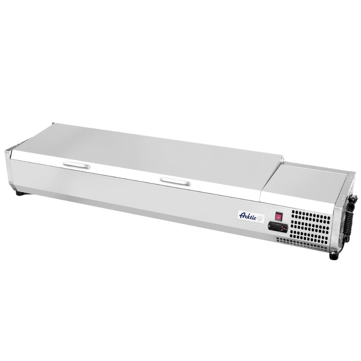 Piesa frigorifica cu capac pentru 9x GN 1/3, Arktic, inox, dimensiuni 2006x395x300mm