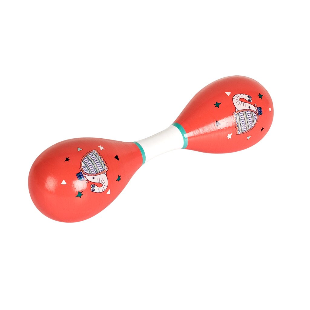 Maracas din lemn, Pino, Еlefant, in cutie de lemn