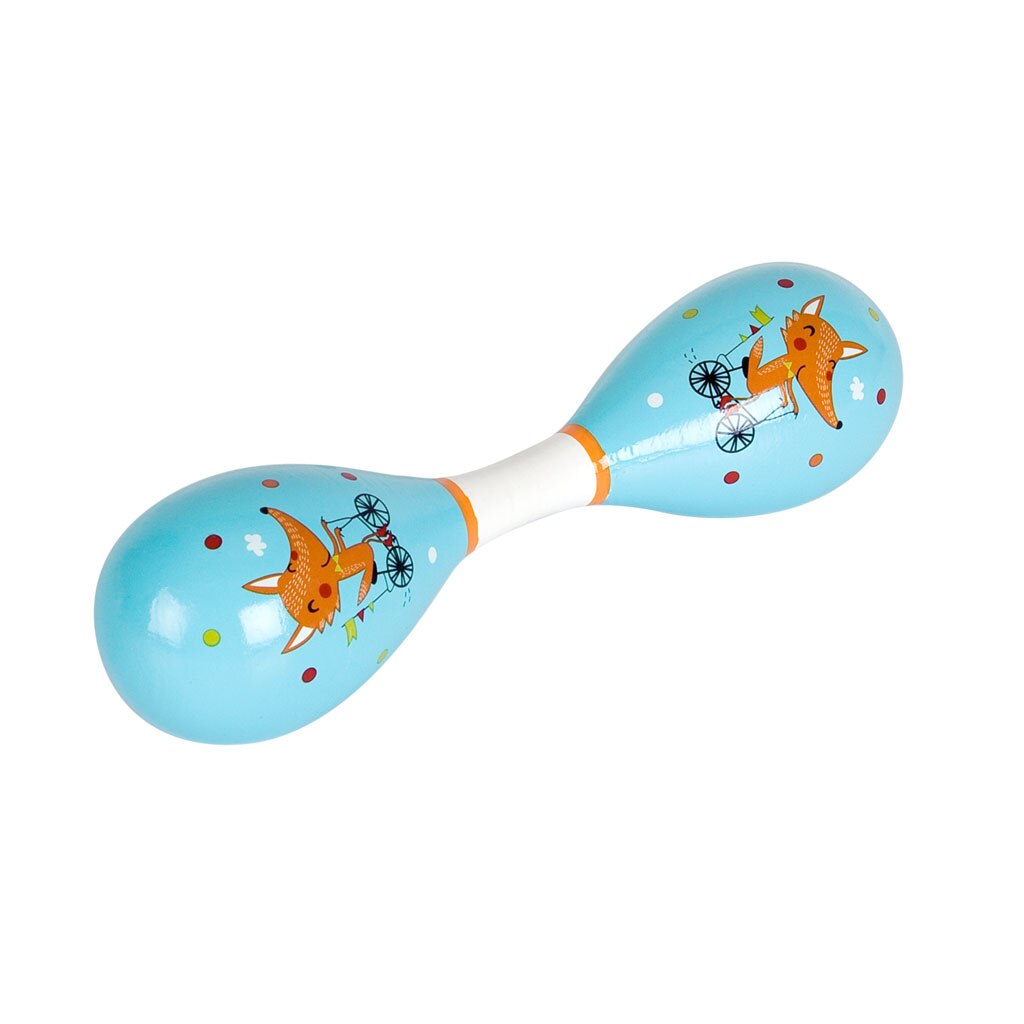 Maracas din lemn, Pino, Vulpe, in cutie de lemn