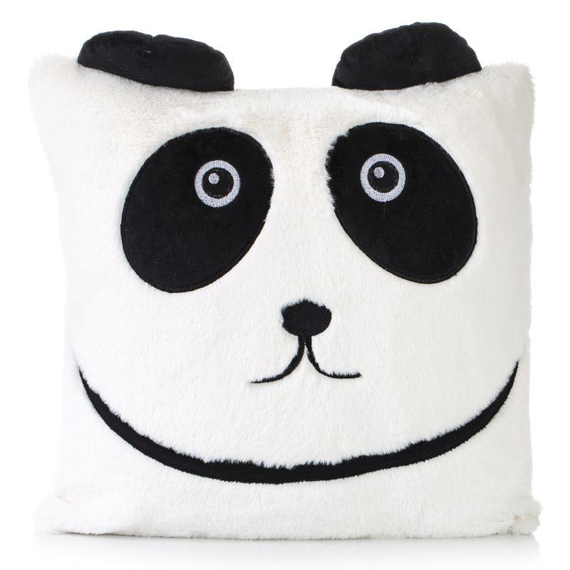 Fata de perna decorativa, Eurofirany, PANDA, 45x45, Alb / Negru
