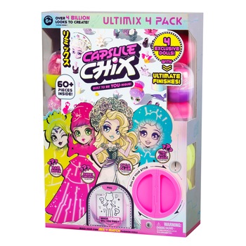 Set de joaca Capsule Chix - 4 papusi cu accesorii surpriza Set de joaca Capsule Chix - 4 papusi cu accesorii surpriza