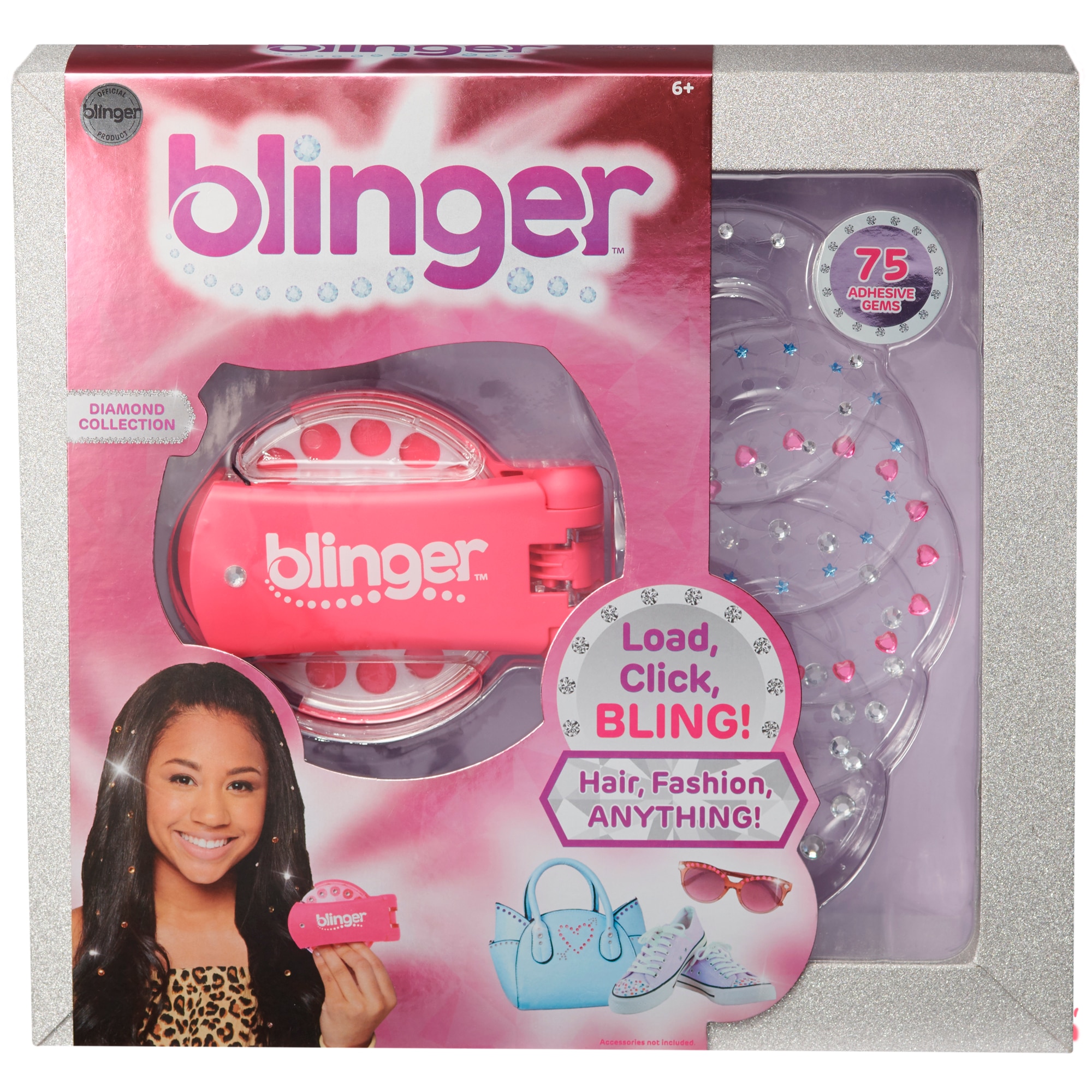 Set Blinger - Aplicator roz cu 75 pietre
