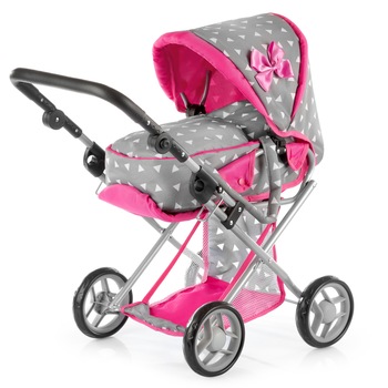 Carucior pentru papusi, Dolltroller cu Copertina de soare, Centura de prindere si Cos pentru cumparaturi, Cadru Aluminiu, Pliabil, Elemente detasabile si Lavabile KP0200S Carucior pentru papusi, Dolltroller cu Copertina de soare, Centura de prindere si Cos pentru cumparaturi, Cadru Aluminiu, Pliabil, Elemente detasabile si Lavabile KP0200S