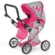 Количка за кукли Kinderplay, KP0200S, Със сенник, Презрамка, Кошница за пазаруване, Алуминиева рамка, Сгъваеми, Подвижни, Миещи се елементи