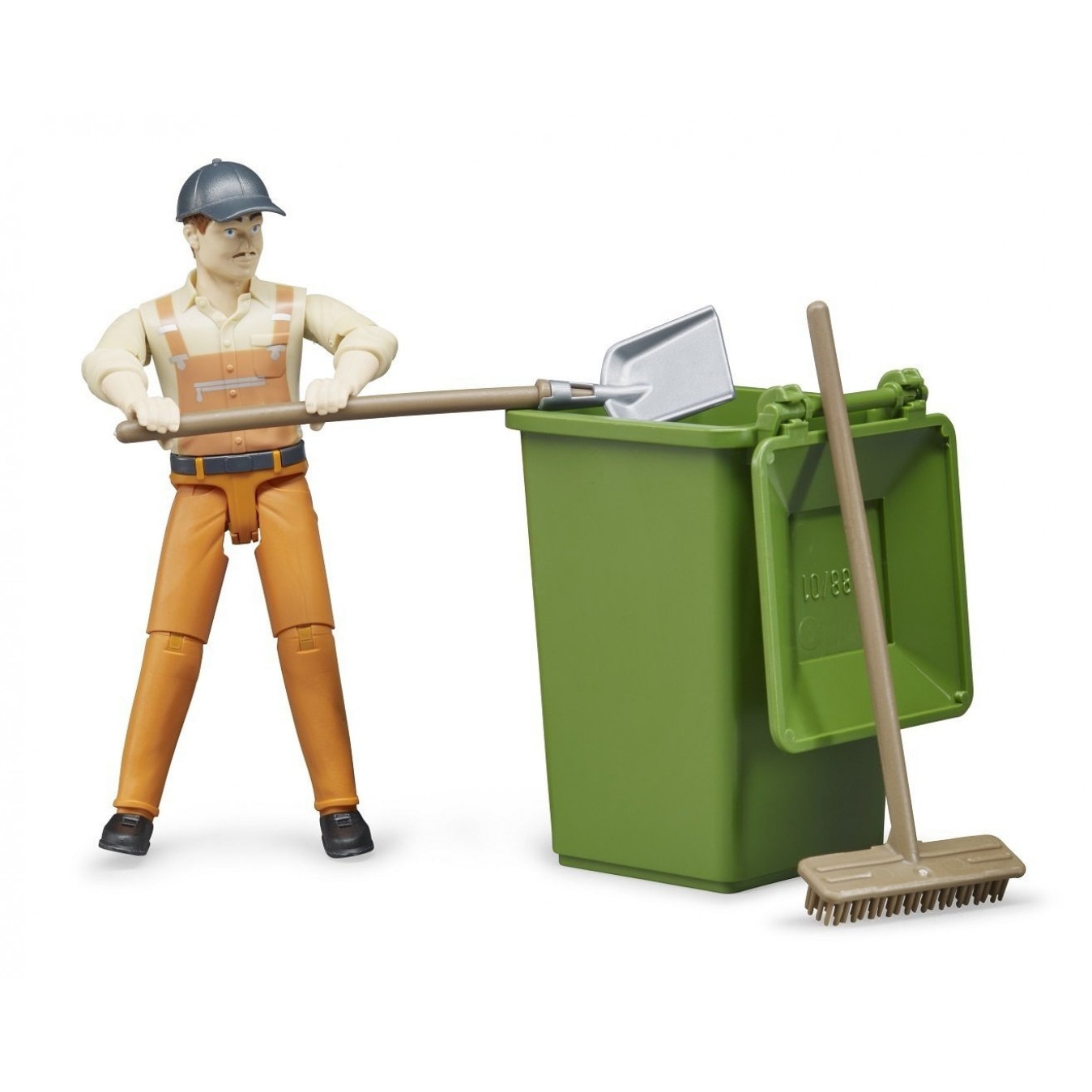 Figurina Bruder muncitor salubrizare cu accesorii 62140