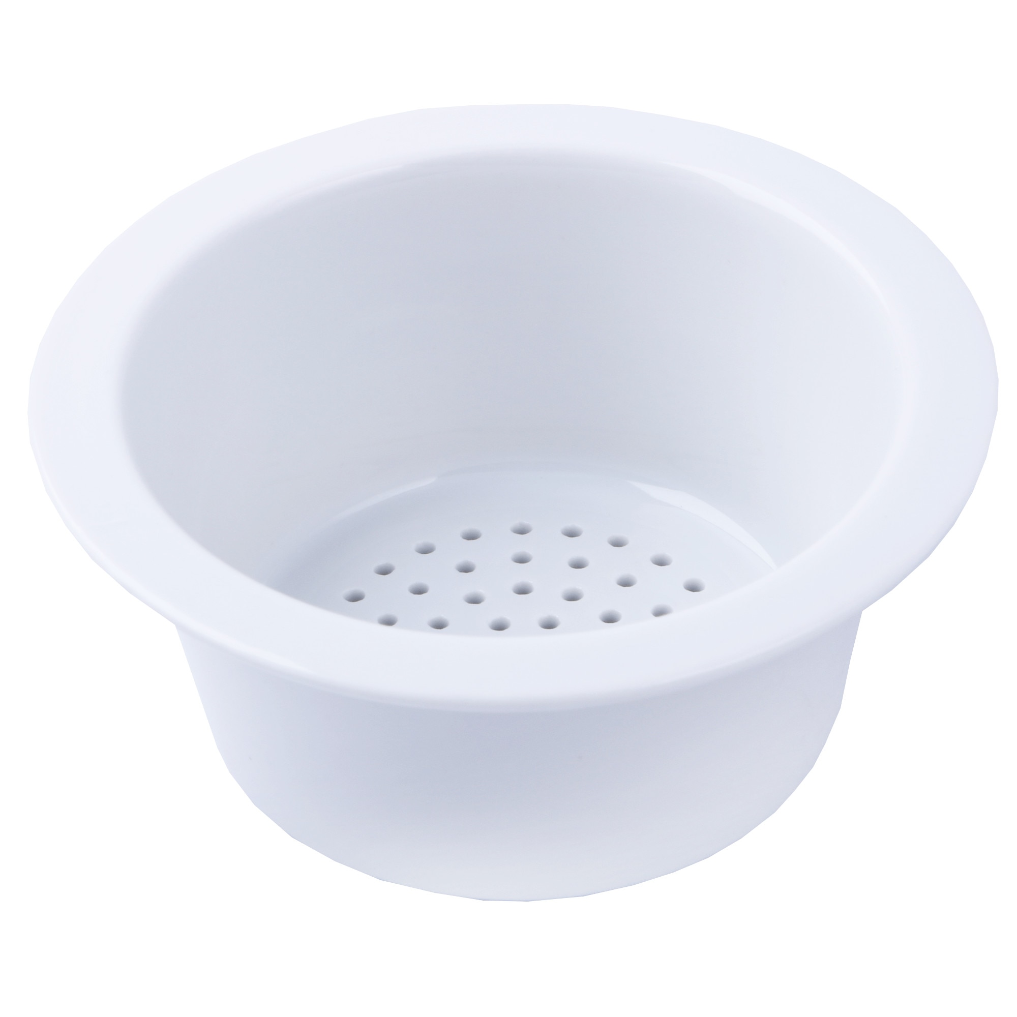 Strecuratoare portelan pentru ceai Bavaria, rotunda, ⌀7 cm, Alb