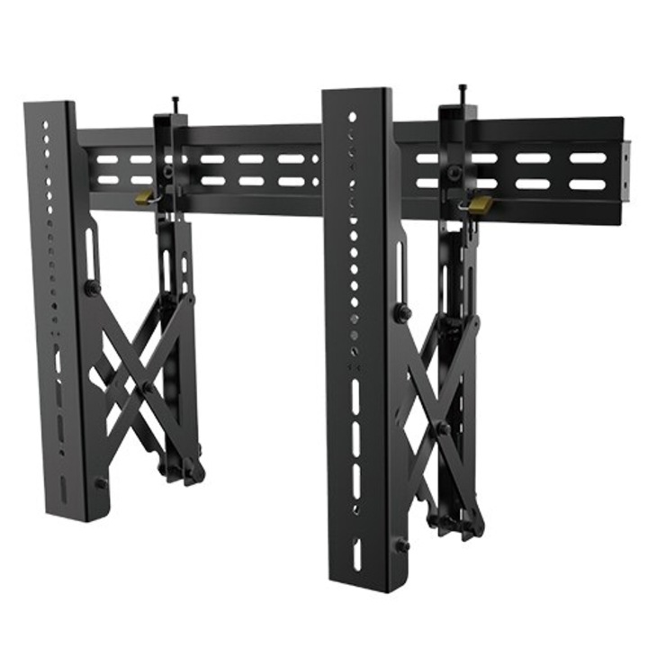 Suport universal perete display cu sistem Push-in/Pop-out GBC LVW02-46T, negru