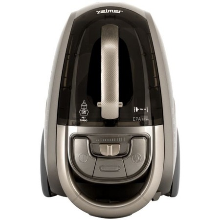 Aspirator fara sac Zelmer Ceres ZVC355SM, 2 l, Tub telescopic metalic, 700 W, Perie Mini Turbo, Filtru EPA 10, Maro