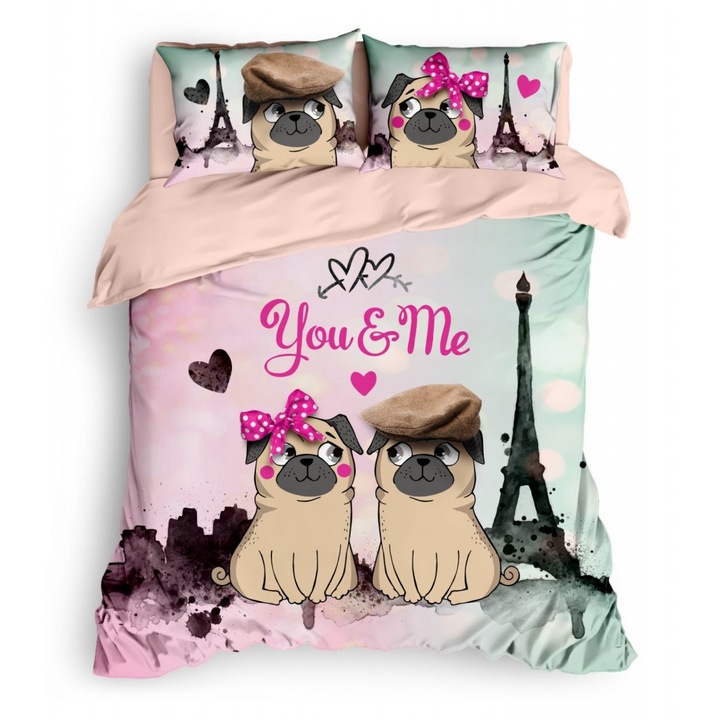 Kétszemélyes ágynemű garnitúra Romance Club Cotton, 100% renforcé pamut