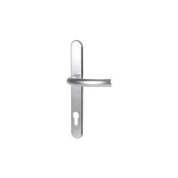 Maner usa exterior, Hoppe Lima, cu sild pentru cilindru, material aluminiu, culoare argintiu, 92 x 30 mm Maner usa exterior, Hoppe Lima, cu sild pentru cilindru, material aluminiu, culoare argintiu, 92 x 30 mm