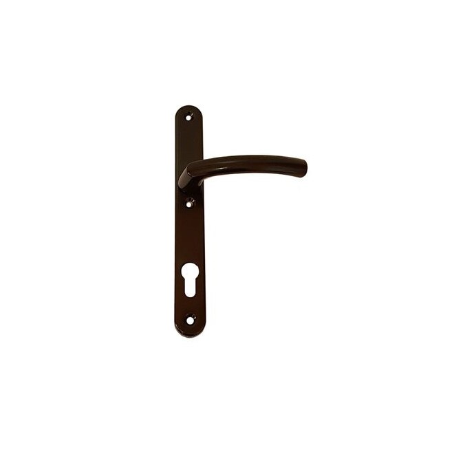 Maner usa exterior, Hoppe Lima, cu sild pentru cilindru, material aluminiu, culoare maro, 92 x 30 mm