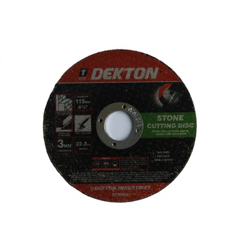 Disc abraziv pentru polizor unghiular, de taiat piatra 3x115mm Dekton, DT80608 Disc abraziv pentru polizor unghiular, de taiat piatra 3x115mm Dekton, DT80608